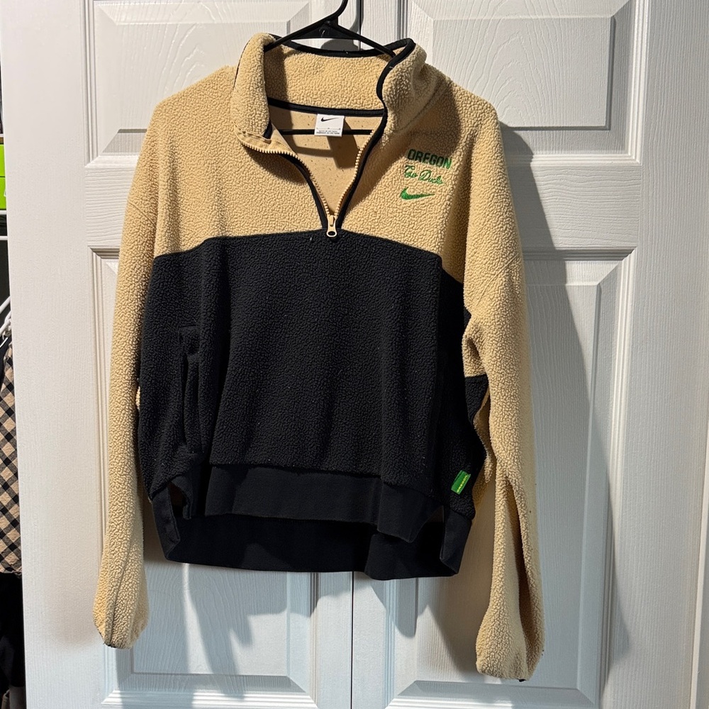 Nike Women's Cowl Neck Sweater - Black and Tan